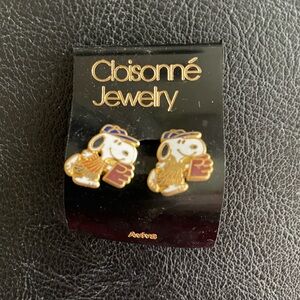 Snoopy Vintage rare cufflinks - Baseball Mitt